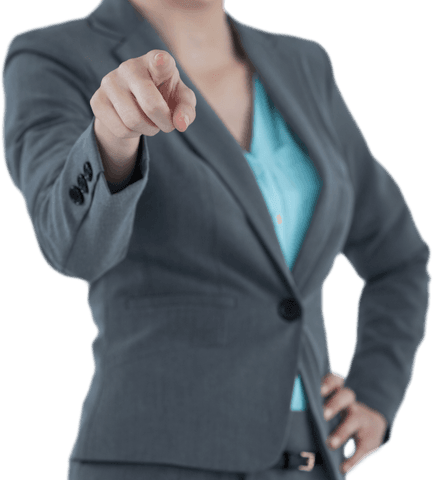 transparent businesswoman pointing forward focused gesture - Download Free Stock Videos Pikwizard.com
