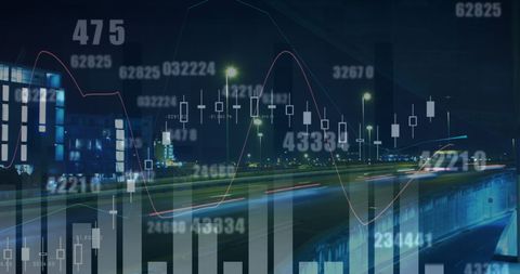 Futuristic finance and data analytics concept