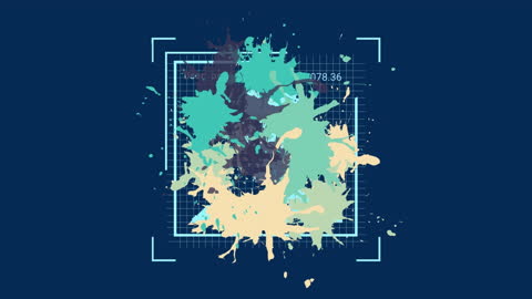 Vibrant Paint Splash on Blue Background