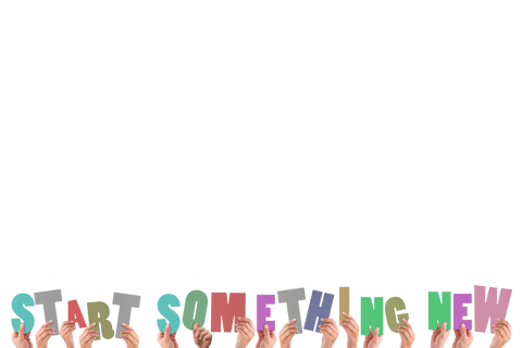 Transparent Hands Holding Colorful Letters of Start Something New - Download Free Stock Videos Pikwizard.com