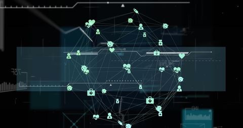 global data network connections in digital matrix interface - Download Free Stock Images Pikwizard.com