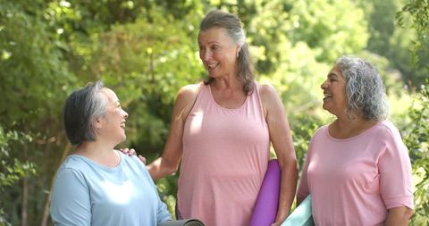 Senior Women Enjoying Outdoor Yoga Retreat - Download Free Stock Images Pikwizard.com