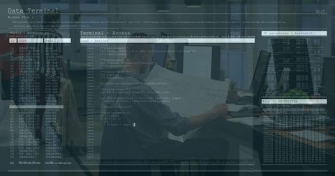 Architect Analyzing Plans with Futuristic Digital Data Overlay - Download Free Stock Images Pikwizard.com