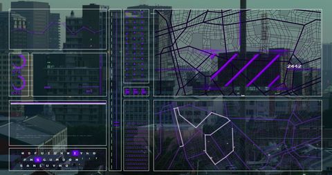 Advanced Data Analytics Interface Overlooking Modern Cityscape - Download Free Stock Images Pikwizard.com