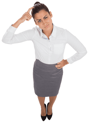 businesswoman confused expression transparent background - Download Free Stock Videos Pikwizard.com