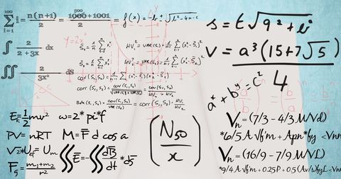Complex Mathematical Equations on School Notebook Background - Download Free Stock Images Pikwizard.com