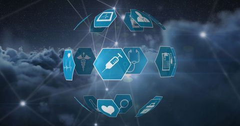 Digital Healthcare Network Concept with Medical Icons - Download Free Stock Images Pikwizard.com