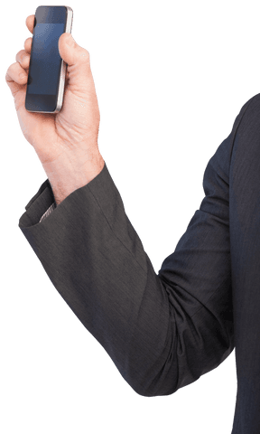 Transparent Businessman Hand Holding Smartphone with Blank Screen - Download Free Stock Videos Pikwizard.com
