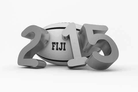 2015 Fiji Rugby Ball Illustration on Transparent Background