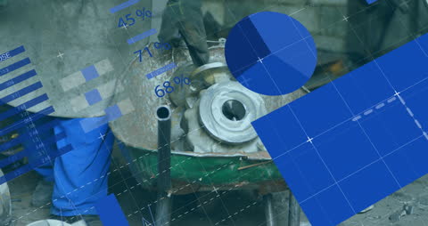 Financial Data Analytics with Globe and Charts Overlay