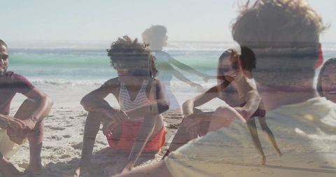 Multigenerational Fun at Sandy Beach During Family Vacation