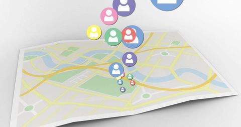 Social Media Connectivity Represented on Digital Map - Download Free Stock Images Pikwizard.com