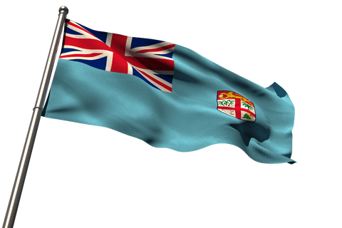 fiji flag waving against clear sky with transparent background - Download Free Stock Videos Pikwizard.com