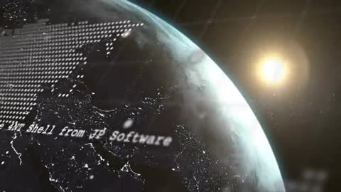 3D Rotating Globe Showing Data Visualization and Digital Flow