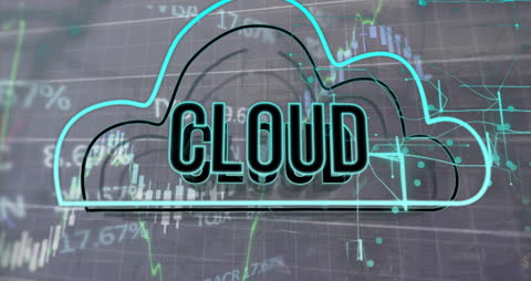 Digital Cloud Integrating Financial Data Visuals