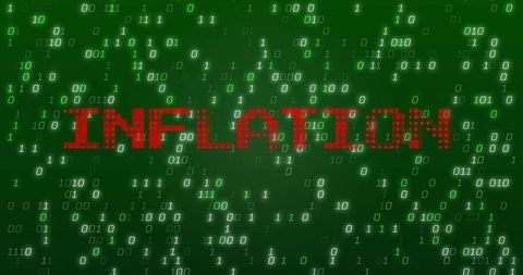 Inflation Concept in Digital Binary Code Interface - Download Free Stock Images Pikwizard.com