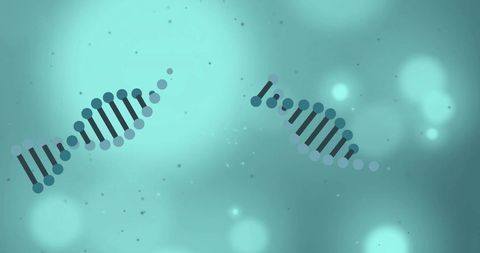 Glowing DNA Strands on Blue Background - Download Free Stock Images Pikwizard.com