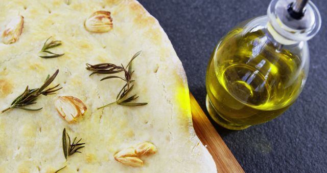 Freshly Baked Focaccia Bread with Olive Oil and Rosemary - Download Free Stock Images Pikwizard.com