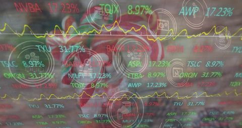 Mixed Reality Display of Stock Market Data on Dessert Background - Download Free Stock Images Pikwizard.com