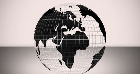 Minimalist Globe Illustration with Grid Map Design - Download Free Stock Images Pikwizard.com