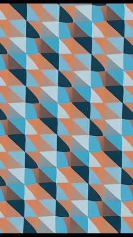 Vertical Triangle Grid Looping Animation Shifting Colors and Pulsing Diagonal Motion