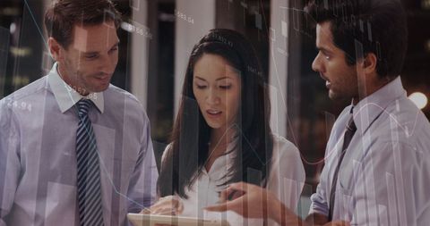 Diverse Business Team Analyzing Data on Tablet - Download Free Stock Images Pikwizard.com