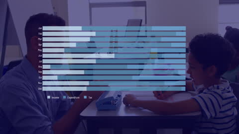 Teacher and Student Interaction with Data Overlay in School