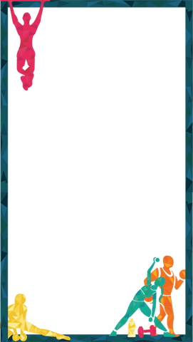 Transparent Flat Design Border With Dynamic Exercise Figures - Download Free Stock Videos Pikwizard.com