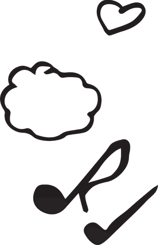 Creativity Symbols with Music Notes on Transparent Background - Download Free Stock Videos Pikwizard.com