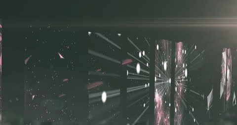 Futuristic Network Plexus Display Against Abstract Light