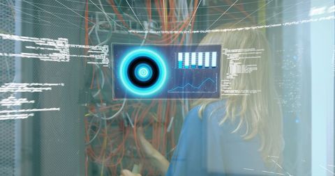 Network Engineer Analyzing Data Through Advanced Digital Interface - Download Free Stock Images Pikwizard.com