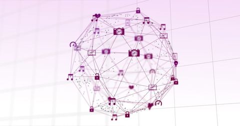 Global Networking Concept with Iconic Connections - Download Free Stock Images Pikwizard.com