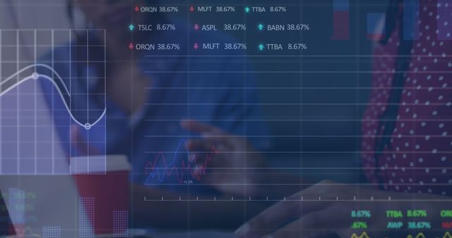 Business professionals analyzing financial data on futuristic screen - Download Free Stock Images Pikwizard.com