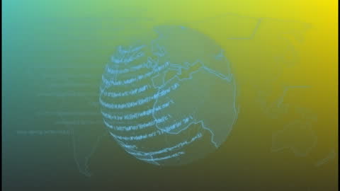 Digital Data Flow on Global Network Background