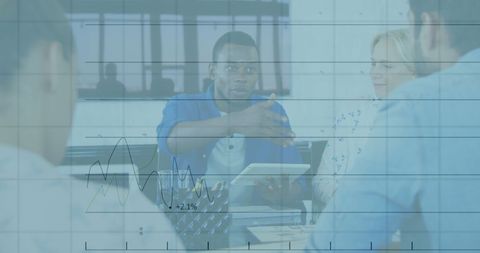 Diverse Team Analyzing Business Data for Strategic Planning