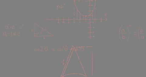 Digital Mathematics Writing with Scientific Graphs on Grey - Download Free Stock Images Pikwizard.com
