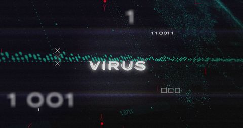 Digital Virus Concept with Binary Code and Circuit Pattern - Download Free Stock Images Pikwizard.com