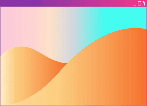 digital hillscapes in pastel-cyan gradient with transparent magenta ui - Download Free Stock Videos Pikwizard.com