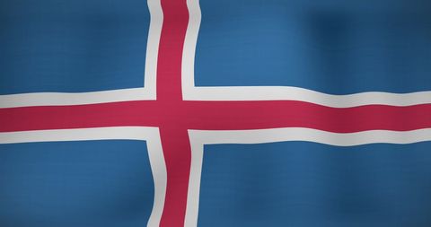 Digital Data Flow Overlay on Icelandic Flag