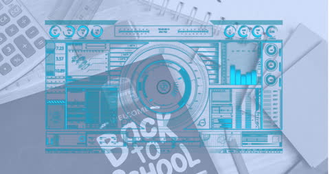 Mix of Financial Data Processing with School Theme