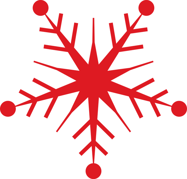 Red Snowflake on Transparent Background Isolated Vector Illustration - Download Free Stock Videos Pikwizard.com