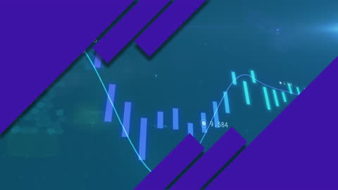 Digital Financial Data Animation with Colorful Elements