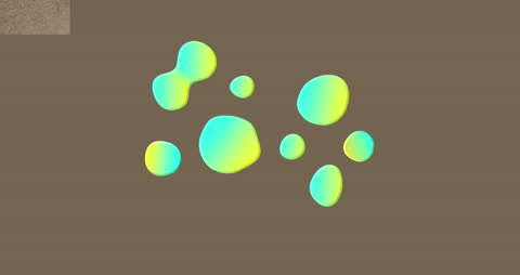 Digital Gradient Blobs on Grey Background