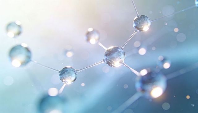 Showcasing Glass Molecular Network with Glossy Spheres, Thin Bonds and Light Refraction