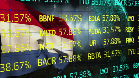 Financial Data Display With Stock Market Animation