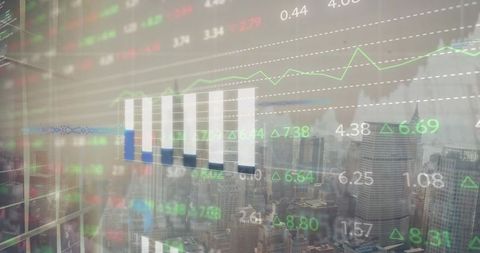 Modern Financial Data with Citybackdrop and Analytic Graphics - Download Free Stock Images Pikwizard.com