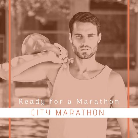 confident runner preparing for city marathon - Download Free Stock Templates Pikwizard.com