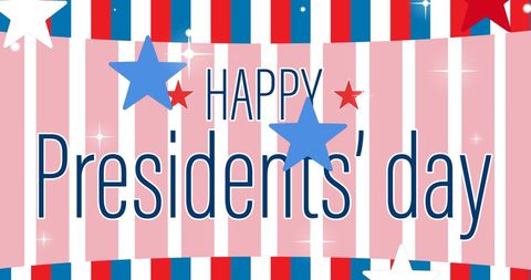 Happy Presidents' Day Greeting with Patriotic Colors