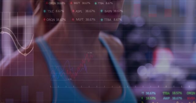 Fit Woman Analyzing Stock Market Trends while Exercising - Download Free Stock Images Pikwizard.com