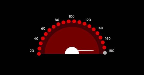 High Speedometer on Digital Dashboard Display - Download Free Stock Images Pikwizard.com